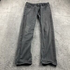 Levis 504 Modern Straight Leg Jeans Mens 30x26 Gray Low Rise
